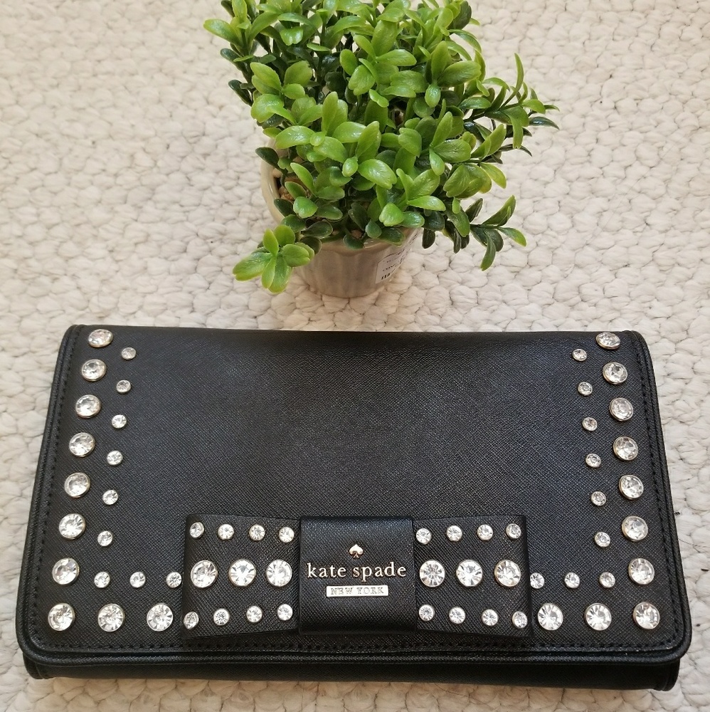 Kate Spade Eva Davies Mews Black Clutch Crossbody - Picture 2 of 8